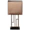 Quickway Imports 17 Decorative Metal Table Lamp with Gold Modern Stand and Brown Silk Lampshade QI004583 - alternate 7